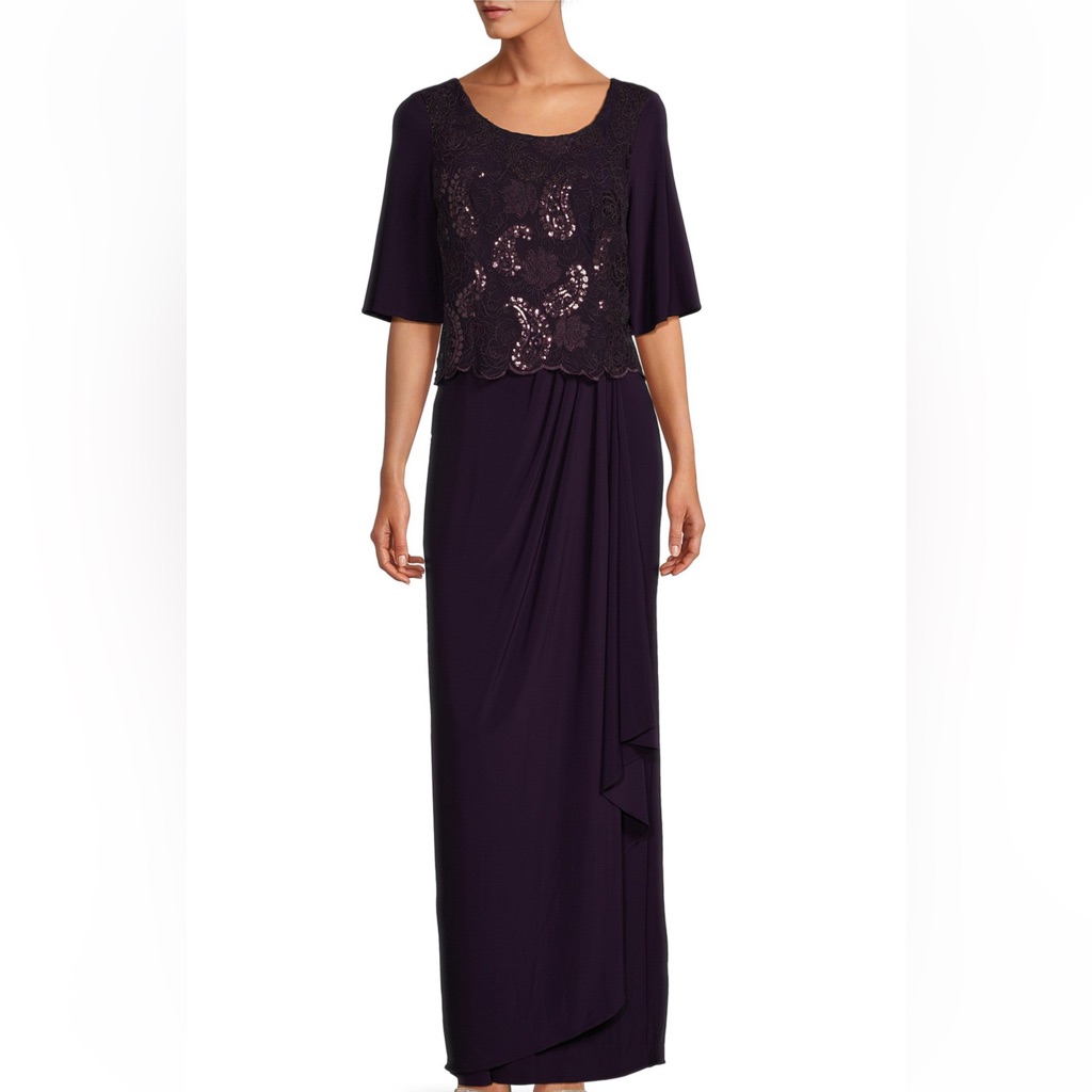 New With Tags Brianna Milay Scoop Neck Gown Dress Size 12